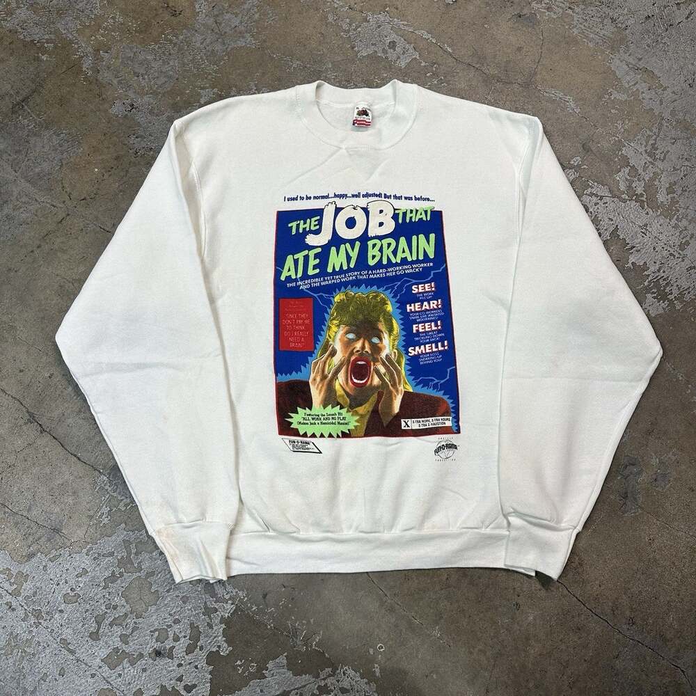 Vintage 1991 Fun-O-Rama Job That Ate My Brain Sweatshirt XL Matt Groening